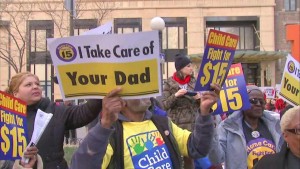Робочі вийшли на вулиці Чикаго, щоб поборотися за 15 доларів на годину