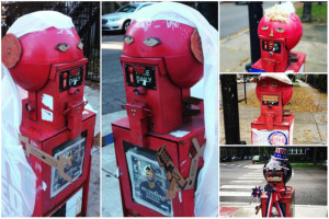 #RedEyeRobot, прикрашений газетний ящик в Rogers Park, приносить людям радість