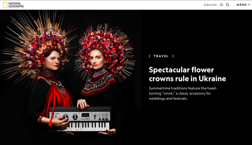 National Geographic присвятив статтю вінкам української дизайнерки