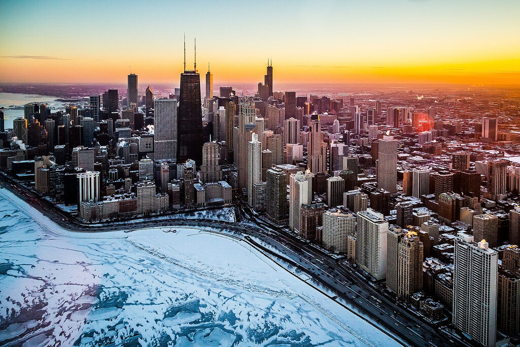 Welcome The New Year. Chicago in January