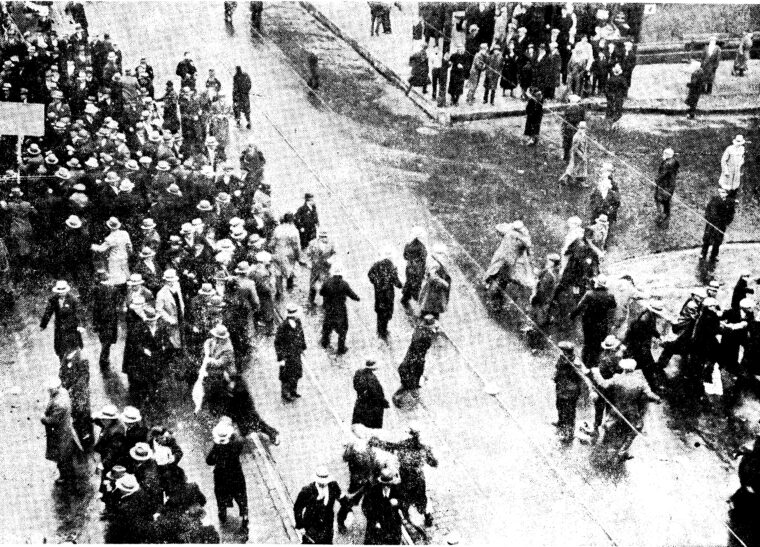 Українська маніфестація в Чикаго проти Голодомору у листопаді 1933 року